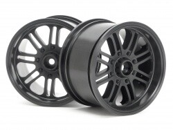 8 spoke wheel black (83x56mm/2pcs)