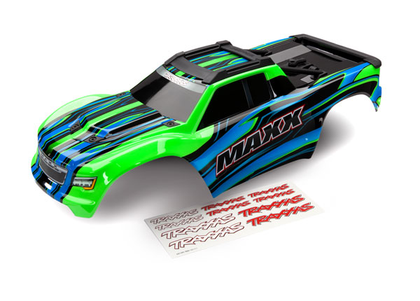 Body, Maxx, green (painted)/ decal sheet (TRX-8911G)