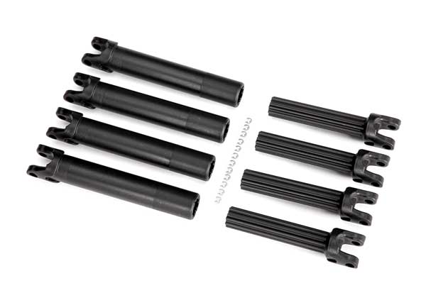 Half shaft set, left or right (plastic parts only) (internal splined half shaft/ external splined half shaft) (4 assemblies) (TRX-8993)