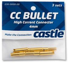 Castle Creations 6.5mm goudstekker, Man. + Vrouw. (3 paar)