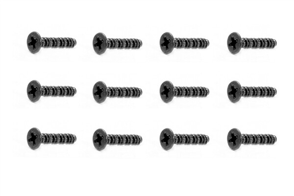 Countersunk Self Tapping screw 2X15mm (12pcs) (YEL13006)