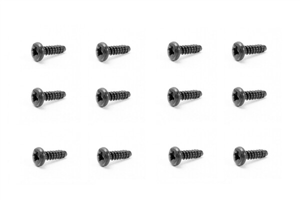 Round Head Self Tapping screw 2X6mm (12pcs) (YEL13016)